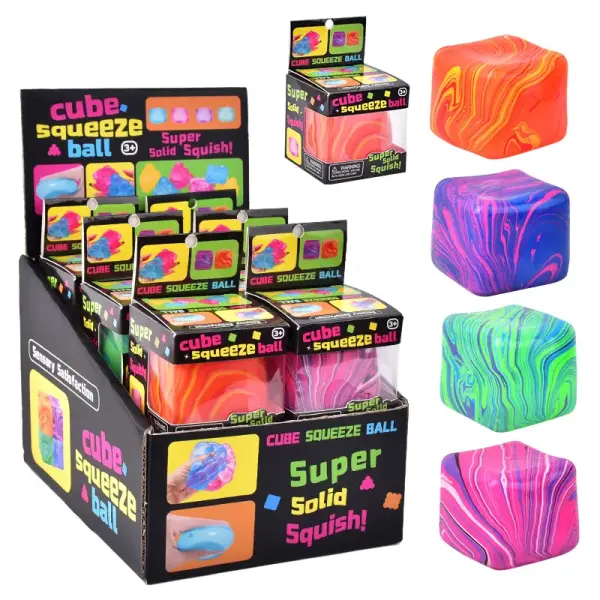 Needoh Squishy Cube Slow-Rebound Fidget Toy Set of 3