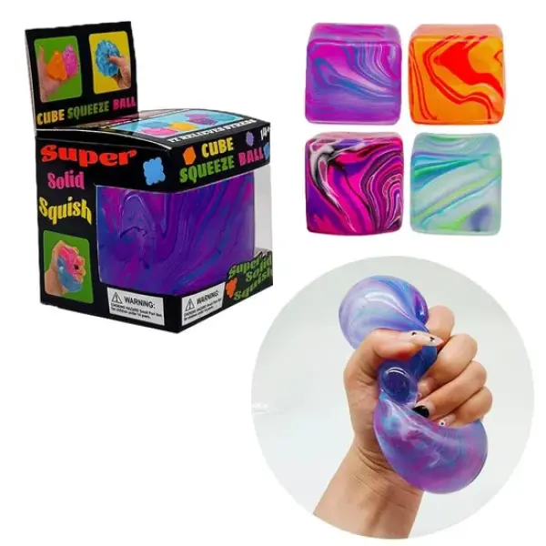 Needoh Squishy Cube Slow-Rebound Fidget Toy Set of 3