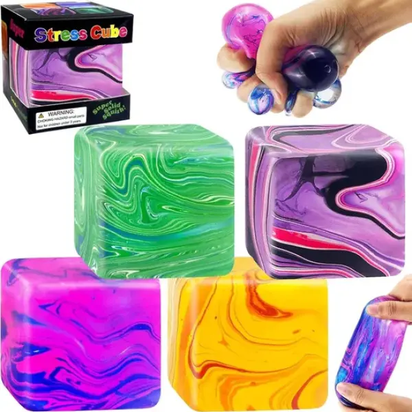 Needoh Squishy Cube Slow-Rebound Fidget Toy Set of 3