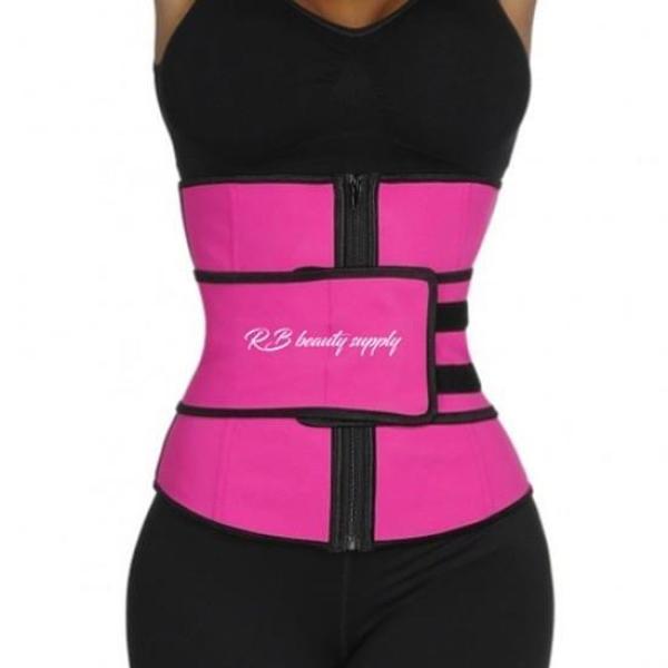 pink  and black waist trainer