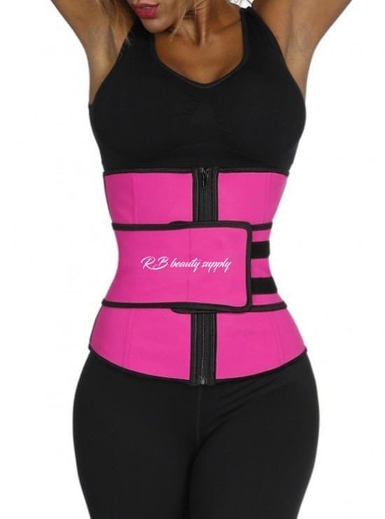 pink  and black waist trainer