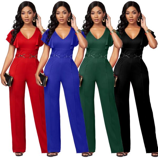 wide-leg jumpsuit pants