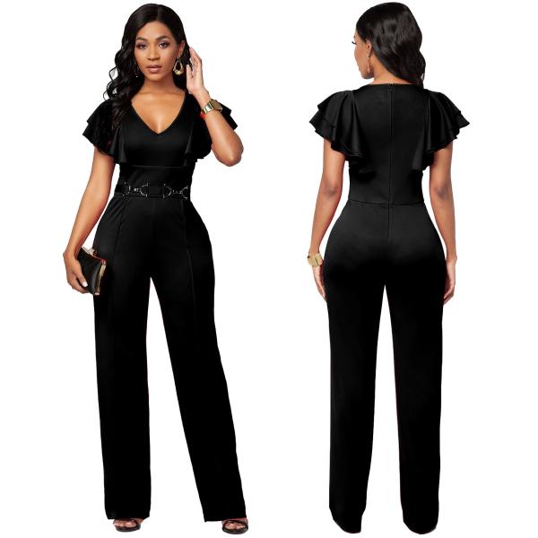 wide-leg jumpsuit pants