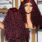 20 inches SDD pixie curls in burgundy colour