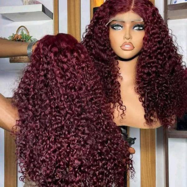 20 inches SDD pixie curls in burgundy colour