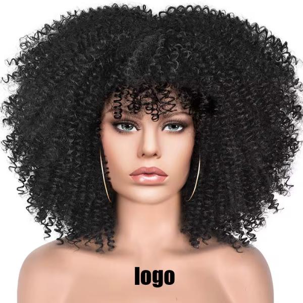 Short Curly Afro Lace-Style Wig
