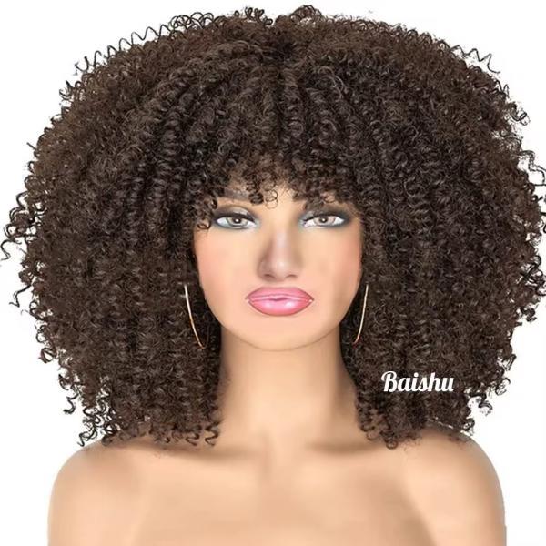 Short Curly Afro Lace-Style Wig