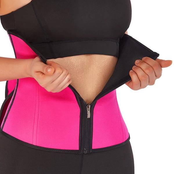 pink  and black waist trainer