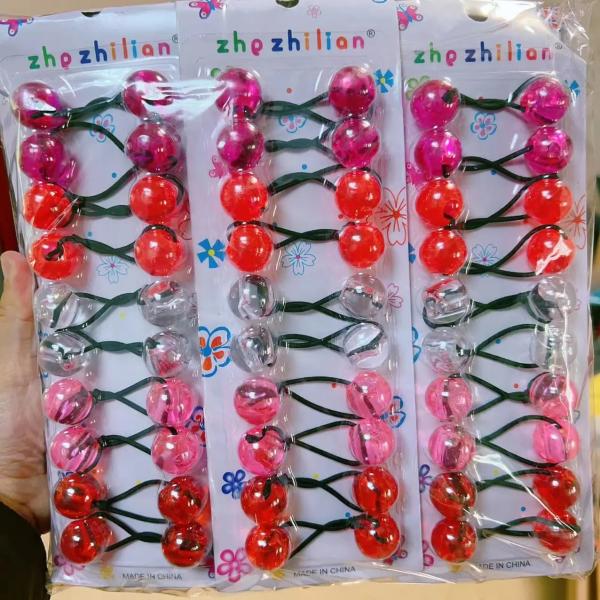 kids Bead Elastic Ball Hair Ties Hair Bobbles