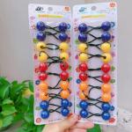 kids Bead Elastic Ball Hair Ties Hair Bobbles