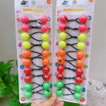 kids Bead Elastic Ball Hair Ties Hair Bobbles