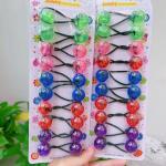 kids Bead Elastic Ball Hair Ties Hair Bobbles